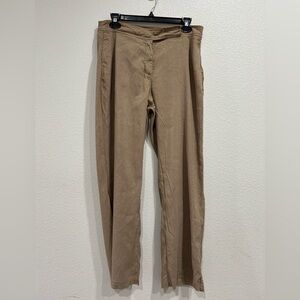 Eileen Fisher Silk Blend Tan Straight Leg Pants sz Small 4-6